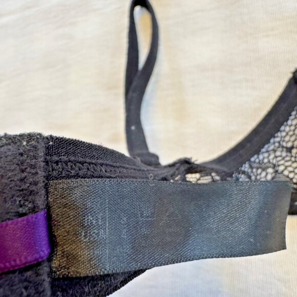 Maison Close Lace Bralette | Size Small | Sheer Black Floral Mesh - Picture 9 of 9